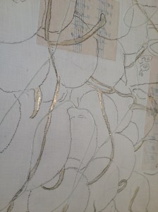 Detail of radish root showing applied frisket