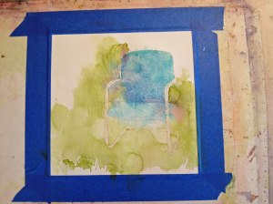 First wash with Cobalt Teal, Sap Green, and Quin. Rose