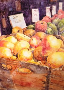 Pearz. 22x30. Watercolor on plexiglass.