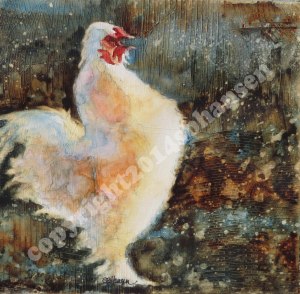 Top O' the Morning, 8x8 on gessoed 140# watercolor painting