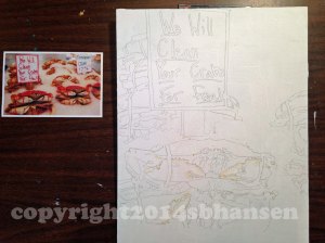 cooked photo reference and drawing