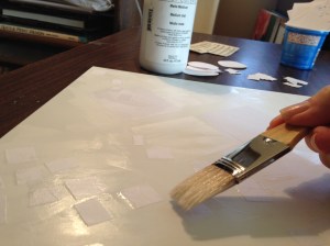Adding rectangle shapes into wet gesso