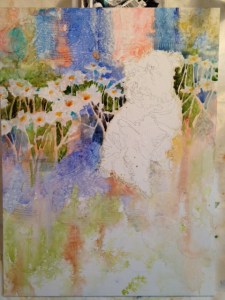 First background wash before I began Daisy