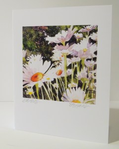 Daisy greeting card, personally hand-signed and titled