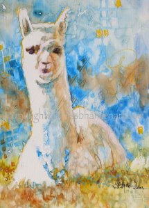 Lazy Day, 5x7 original watercolor on Plexiglas