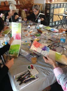 We listened to music as we painted