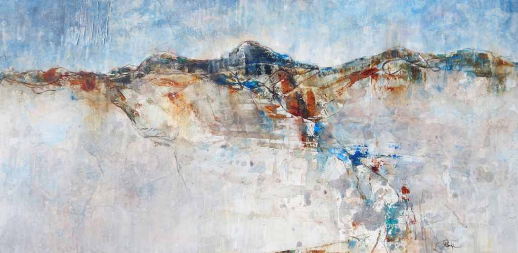 The Source, 16x32, watercolor and mixed media on Plexiglas