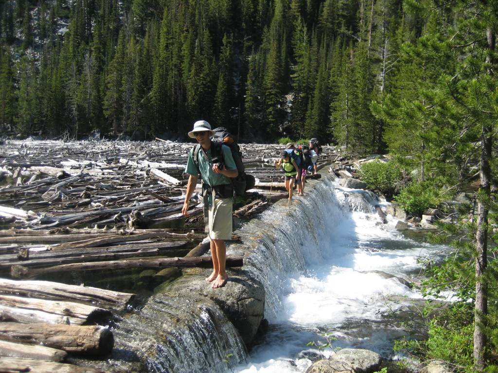 This was scary for me. Death by drowning on one side, death by OUCH on the other! CONCENTRATE, Sarah! The dam was slippery!